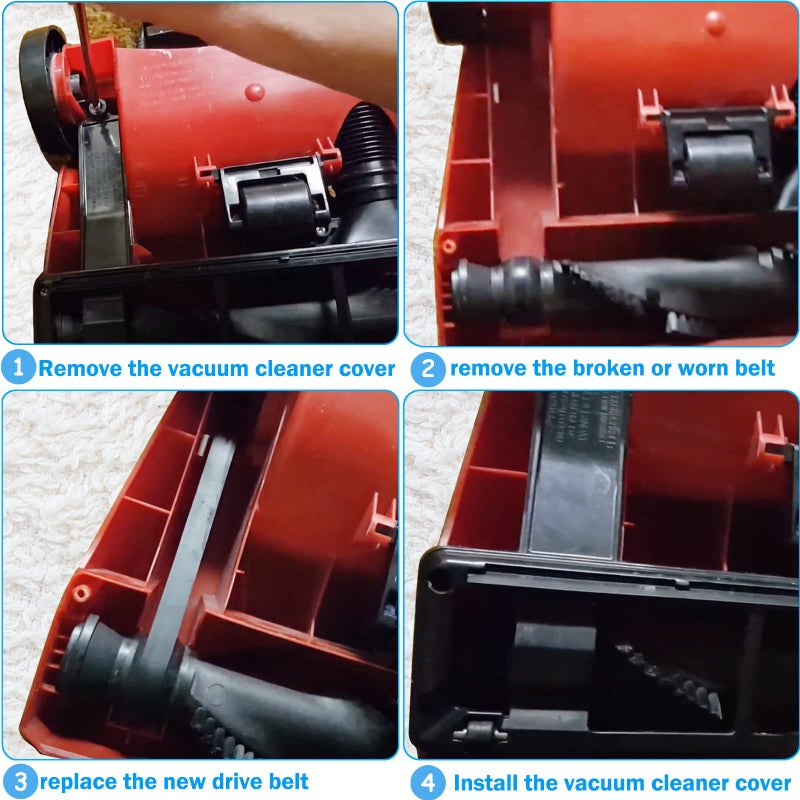 ATUOE Vacuum Belt Replacement For Bissell Powerforce Powerbrush Pet And Turboclean Powerbrush Lightweight Pet Vacuum Cleaner, Fits Model: 2910, 2910W, 2987, 29878, 29879, 2806, 28062, 28068 Carpet Cleaner - Image 3